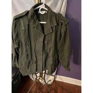 Runaway Paris olive green military style blazer jacket Multicolor Women's S/M